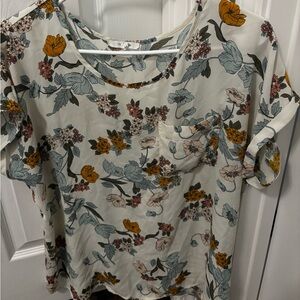 Maurice’s blouse. Worn one time. Super pretty colors. Size medium.